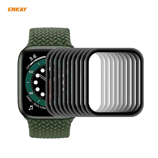 Skorter | 10 PCS For Apple Watch Series 6/5/4/SE 40mm ENKAY Hat-Prince 3D Full-Screen PET Curved Hot Bending HD Screen Protector (Black)