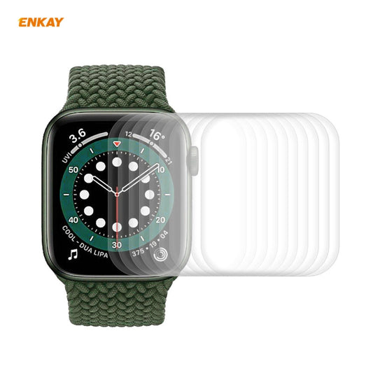 Skorter | 10 PCS for Apple Watch Series 6/5/4/SE 40mm ENKAY Hat-Prince 3D Full Screen PET Curved Hot Bending HD Screen Protector (Transparent)