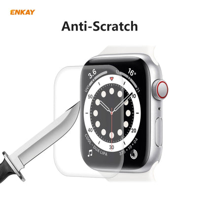 Skorter | 10 PCS for Apple Watch Series 6/5/4/SE 40mm ENKAY Hat-Prince 3D Full Screen PET Curved Hot Bending HD Screen Protector (Transparent)