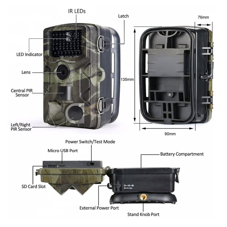 Skorter | HC-808A HD Field Camera Infrared Outdoor Orchard Forest Fish Pond Surveillance Anti-theft Camera