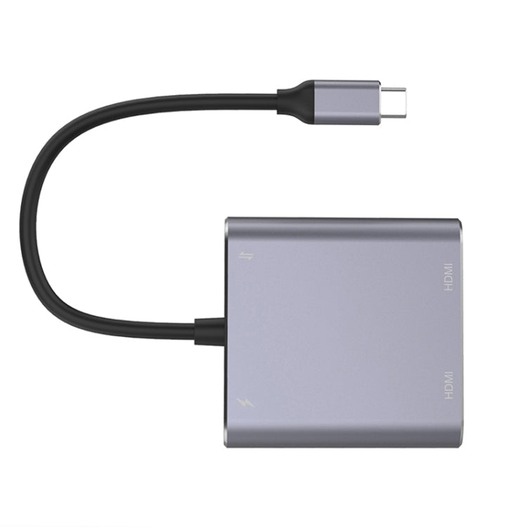 Skorter | 4 in 1 Type-C to Dual HDMI + USB + Type-C HUB Adapter
