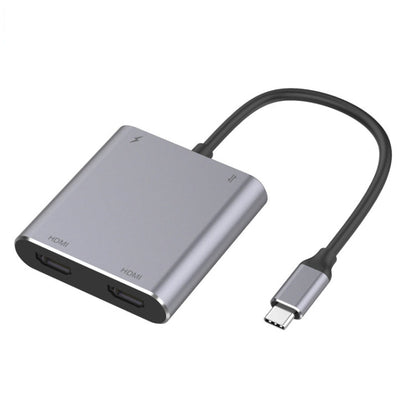 Skorter | 4 in 1 Type-C to Dual HDMI + USB + Type-C HUB Adapter