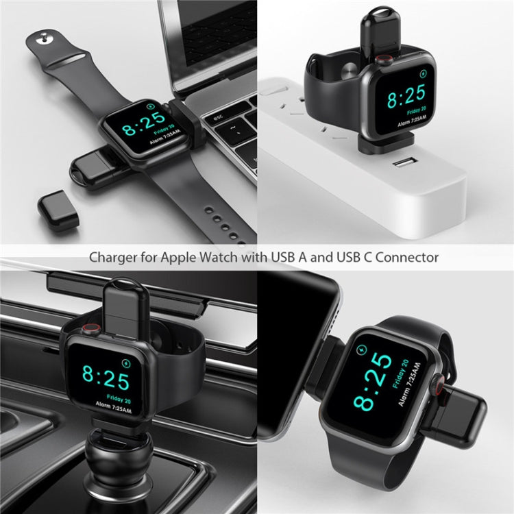 Skorter | A05 2 in 1 Type C / USB-C to USB-A Magnetic Quick Wireless Charger for Apple Watch