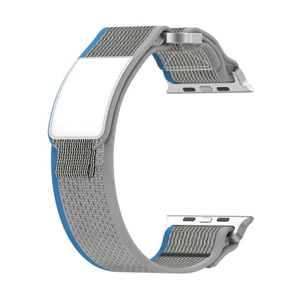 Skorter | For Apple Watch SE 2023 44mm Double Loops and -Loops Quick Nylon Watch Strap (Blue+Gray)