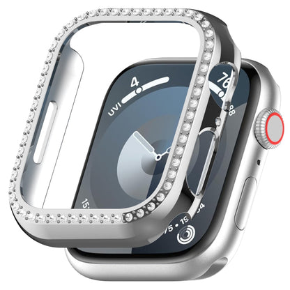 Skorter | For Apple Watch SE 2022 44mm Diamond Hollow PC Case (Silver)
