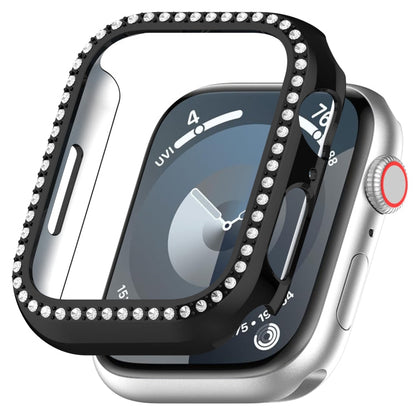 Skorter | For Apple Watch SE 2022 44mm Diamond Hollow PC Watch Case (Black)