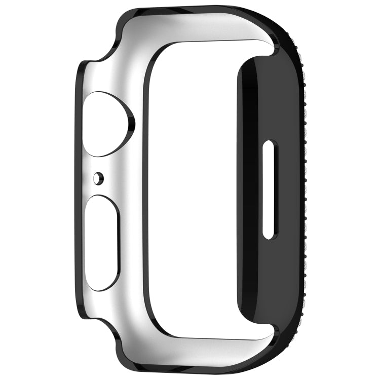 Skorter | For Apple Watch SE 2022 44mm Diamond Hollow PC Watch Case (Black)