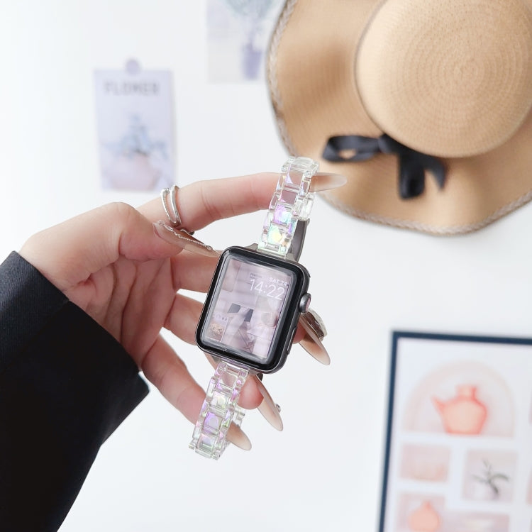 Skorter | For Apple Watch SE 2023 40mm Laser PC Colorful 12mm Slim Watch Band (Transparent)