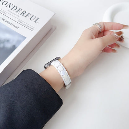 Skorter | For Apple Watch SE 2023 40mm Laser PC Colorful 12mm Slim Band (White)