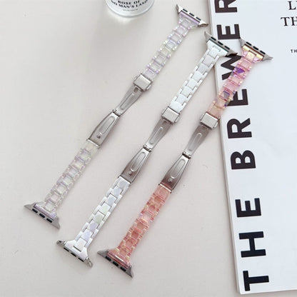 Skorter | For Apple Watch SE 2023 40mm Laser PC Colorful 20mm Slim Band (Pink)