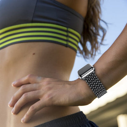 Skorter | Dragon Grain rostfritt stålarmband för Apple Watch Series 3 &amp; 2 &amp; 1 38mm (svart)