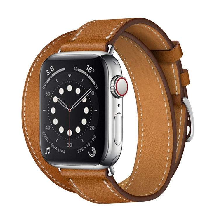 Skorter | For Apple Watch 3 / 2 / 1 Generation 38mm Universal Leather Double Loop Watch Strap (brown)