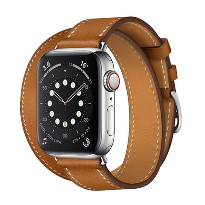 Skorter | For Apple Watch 3 / 2 / 1 Generation 38mm Universal Leather Double Loop Watch Strap (brown)