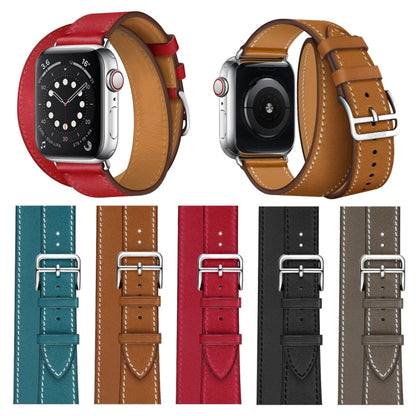 Skorter | For Apple Watch 3 / 2 / 1 Generation 38mm Universal Leather Double Loop Watch Strap (brown)