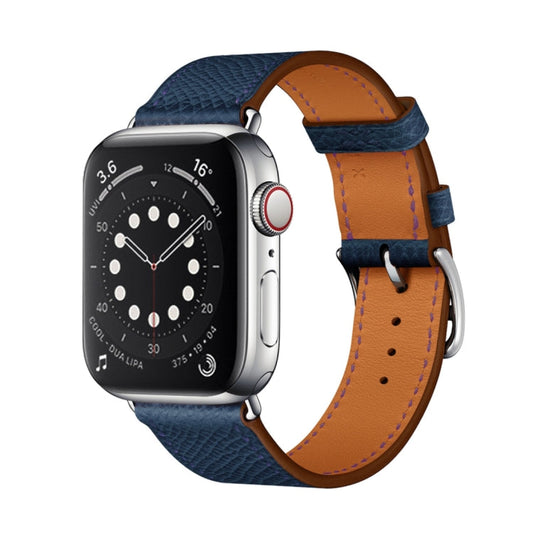 Skorter | For Apple Watch 3 / 2 / 1 Generation 38mm Universal Leather Crossband (Dark Blue)
