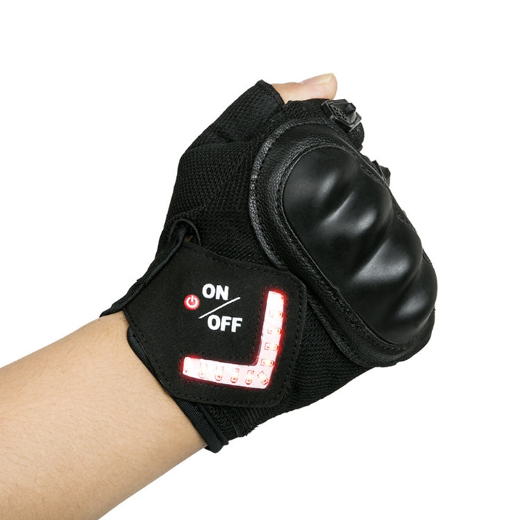 Skorter | Automatic Induction Turn Signal Gloves Riding Warning Light Gloves, Color:Black(XS)