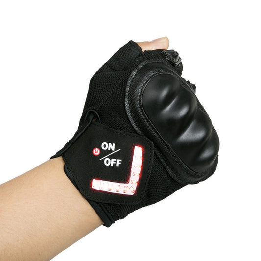 Skorter | Automatic Induction Turn Signal Gloves Riding Warning Light Gloves, Color:Black(L)