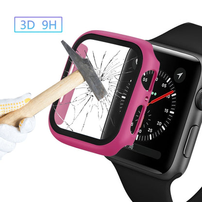 Skorter | ENKAY Hat-prince Full Coverage PC Case + Tempered Glass Protector for Apple Watch Series 5 / 4 44mm (Pink)