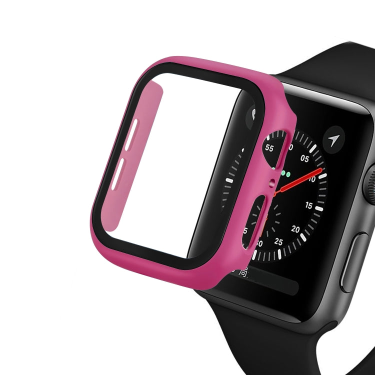 Skorter | ENKAY Hat-prince Full Coverage PC Case + Tempered Glass Protector for Apple Watch Series 5 / 4 44mm (Pink)