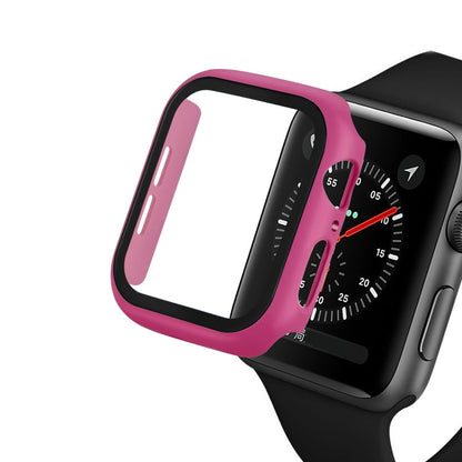 Skorter | ENKAY Hat-prince Full Coverage PC Case + Tempered Glass Protector for Apple Watch Series 5 / 4 44mm (Pink)