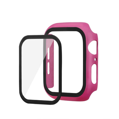 Skorter | ENKAY Hat-prince Full Coverage PC Case + Tempered Glass Protector for Apple Watch Series 5 / 4 44mm (Pink)