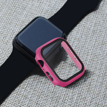 Skorter | ENKAY Hat-prince Full Coverage PC Case + Tempered Glass Protector for Apple Watch Series 5 / 4 44mm (Pink)
