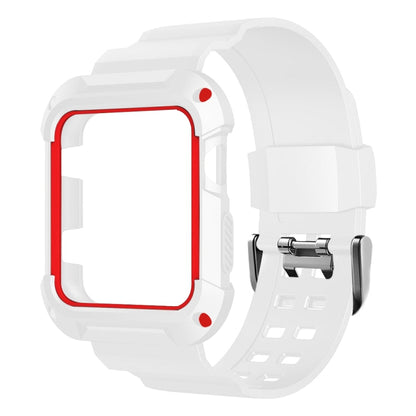 Skorter | For Apple Watch 3 / 2 / 1 Generation 42mm All-In-One Silicone Band (White + Red)