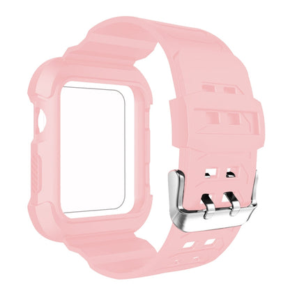 Skorter | For Apple Watch 3 / 2 / 1 Generation 42mm All-In-One Silicone Band (Pink + White)