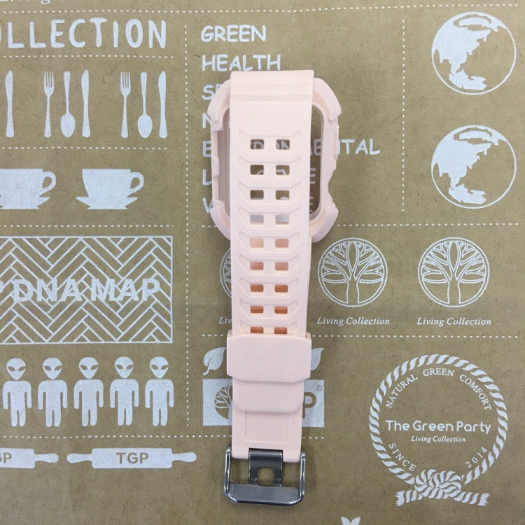 Skorter | For Apple Watch 3 / 2 / 1 Generation 42mm All-In-One Silicone Band (Pink + White)