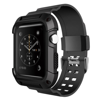 Skorter | For Apple Watch 3 / 2 / 1 Generation 42mm All-In-One Silicone Strap (Black)
