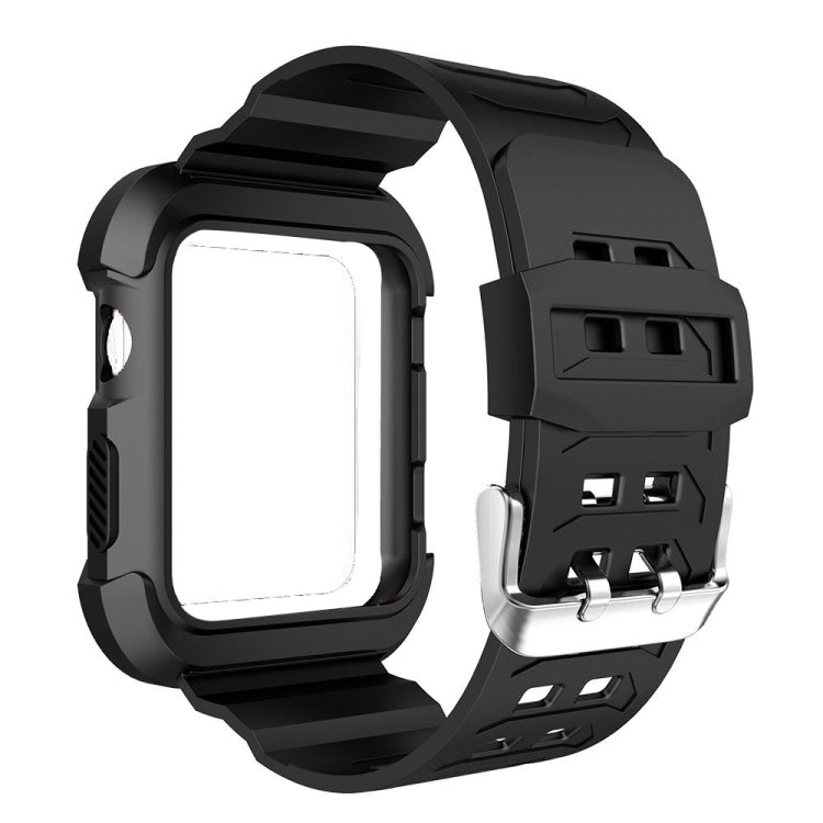 Skorter | For Apple Watch 3 / 2 / 1 Generation 42mm All-In-One Silicone Band (Black + White)