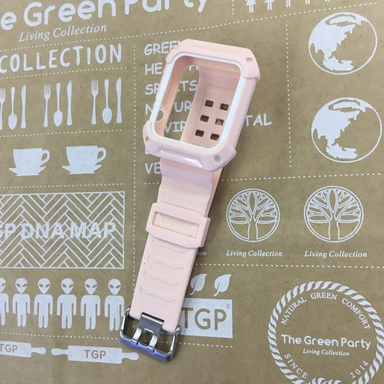 Skorter | For Apple Watch 3 / 2 / 1 Generation 38mm All-In-One Silicone Band (Pink + White)