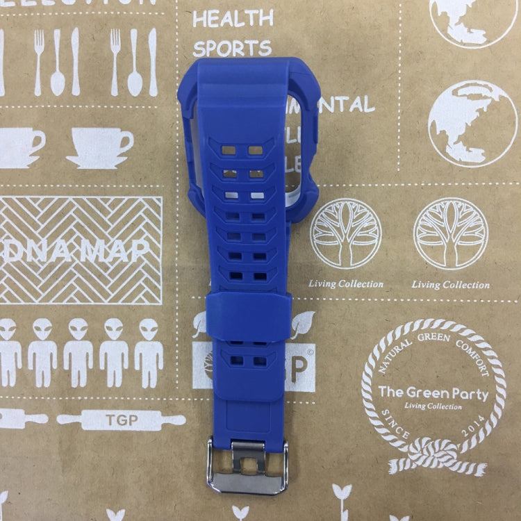 Skorter | For Apple Watch 3 / 2 / 1 Generation 38mm All-in-One Silicone Band (Blue + White)