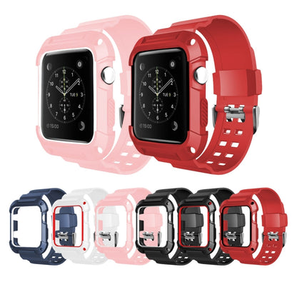 Skorter | For Apple Watch 3 / 2 / 1 Generation 38mm All-In-One Silicone Band (Pink + White)