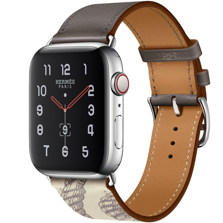 Skorter | For Apple Watch 3 / 2 / 1 Generation 42mm Universal Silk Image Psingle-ring Strap (Gray)