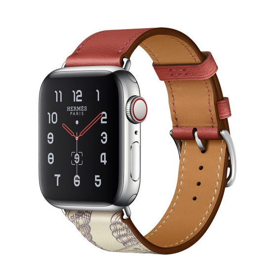 Skorter | For Apple Watch 3 / 2 / 1 Generation 42mm Universal Screen Print Psingle-ring Strap (Red)