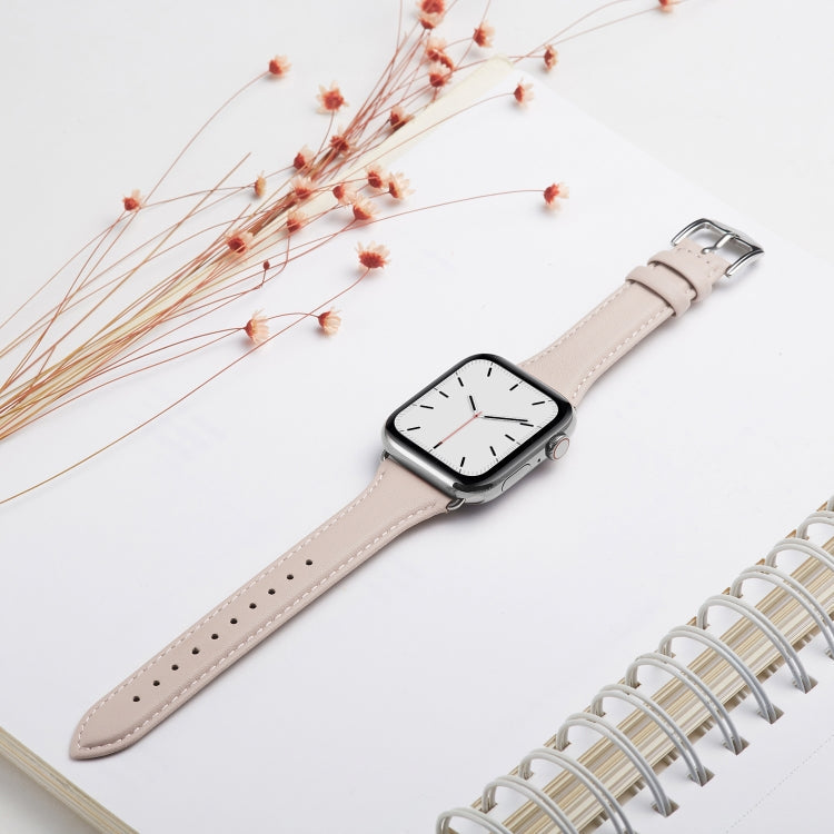 Skorter | For Apple Watch 3 / 2 / 1 generations 42 mm Universal Thin Leather Strap (Pink)