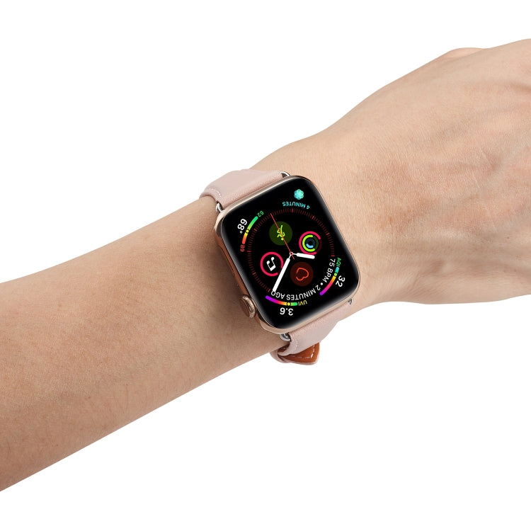 Skorter | For Apple Watch 3 / 2 / 1 generations 42 mm Universal Thin Leather Strap (Pink)