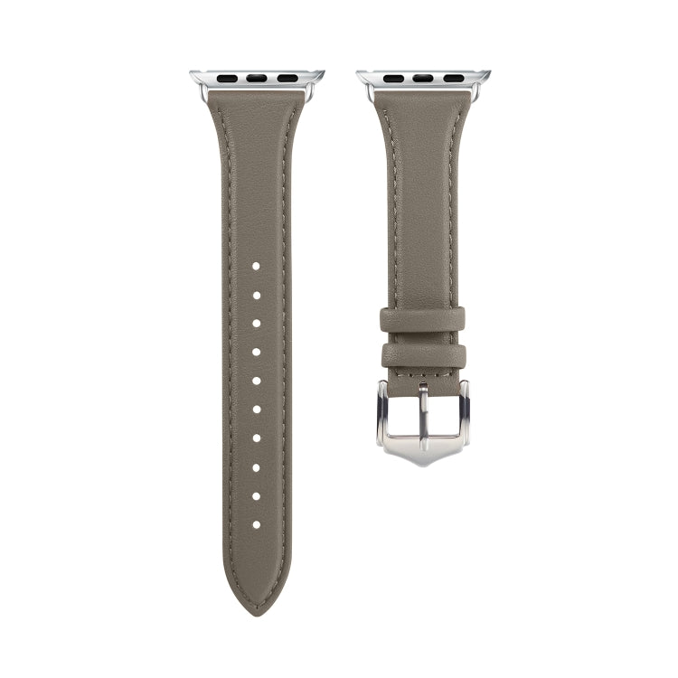 Skorter | For Apple Watch 3 / 2 / 1 generations 42mm Universal Thin Leather Strap (Dark Gray)