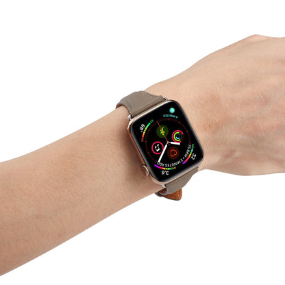 Skorter | For Apple Watch 3 / 2 / 1 generations 42mm Universal Thin Leather Strap (Dark Gray)