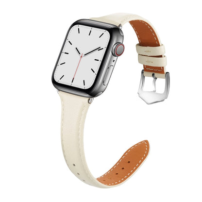 Skorter | For Apple Watch 3 / 2 / 1 generations 42mm universal thin leather strap (White)