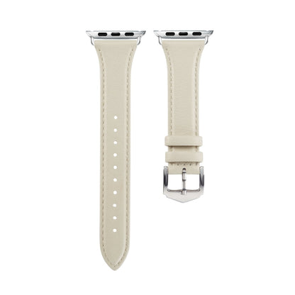 Skorter | For Apple Watch 3 / 2 / 1 generations 42mm universal thin leather strap (White)