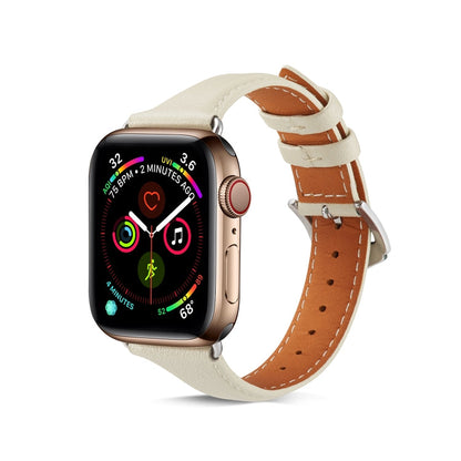 Skorter | For Apple Watch 3 / 2 / 1 generations 42mm universal thin leather strap (White)