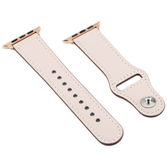 Skorter | For Apple Watch 3 / 2 / 1 Generation 42mm Universal Buckle Leather Strap (Ivory White)