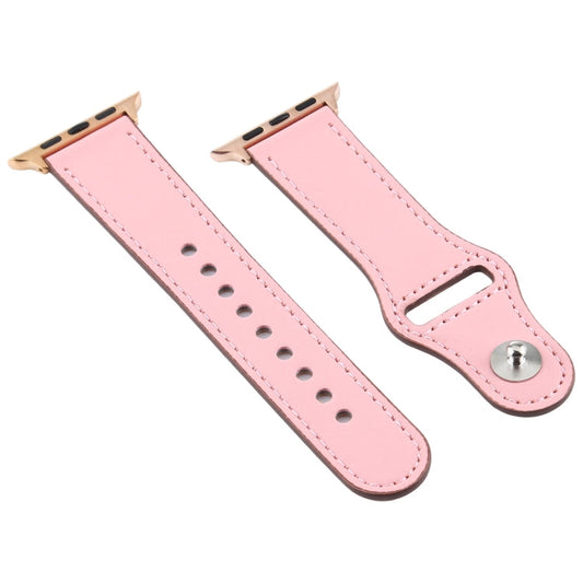 Skorter | For Apple Watch 3 / 2 / 1 Generation 38mm Universal Buckle Leather Strap (Pink)