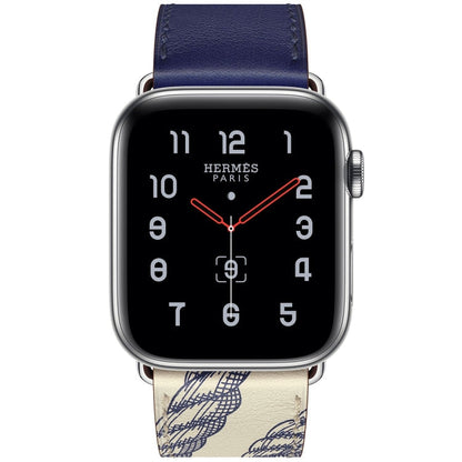 Skorter | For Apple Watch 3 / 2 / 1 Generation 38mm Universal Screen Print Psingle-ring Band (Blue)