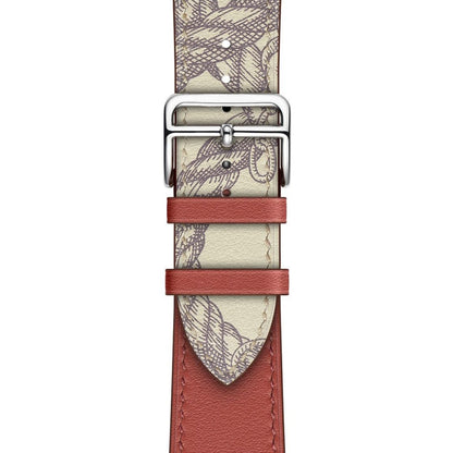 Skorter | For Apple Watch 3 / 2 / 1 Generation 38mm Universal Screen Print Psingle-ring Watch Strap (Red)