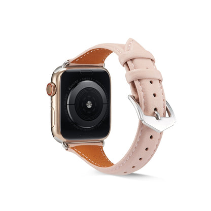 Skorter | For Apple Watch 3 / 2 / 1 Generations 38mm Universal Thin Leather Strap (Pink)