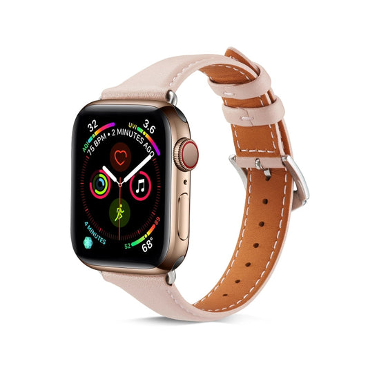 Skorter | For Apple Watch 3 / 2 / 1 Generations 38mm Universal Thin Leather Strap (Pink)