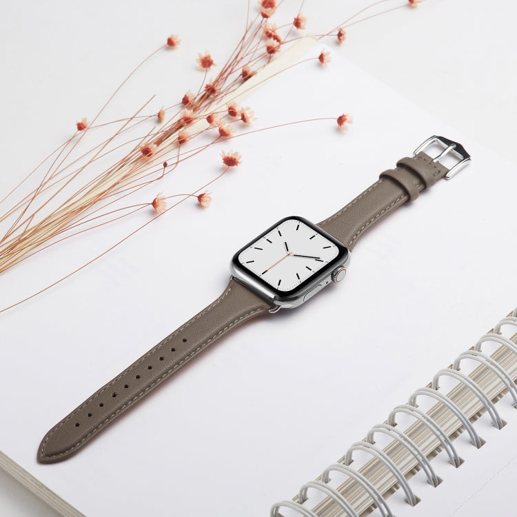 Skorter | For Apple Watch 3 / 2 / 1 generations 38mm universal thin leather strap (dark gray)